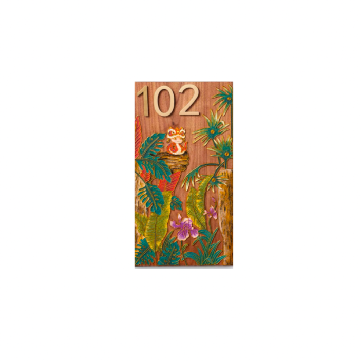 Cloisonné Enamel House Number Kit – Artisan Tropical Jungle DIY Craft Set
