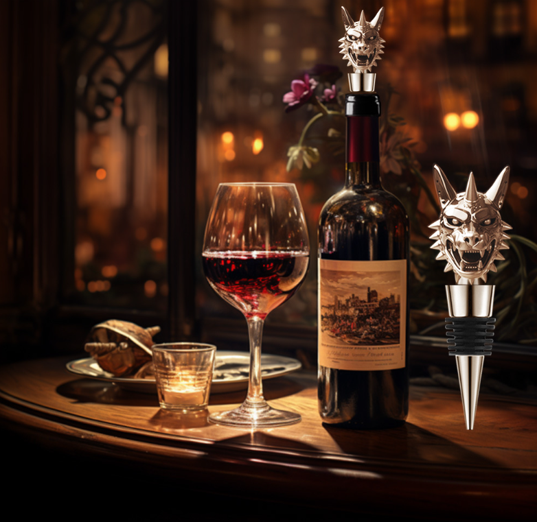 Halloween Wine Stoppers Set - Pumpkin Head, Ghost & Hellhound Designs