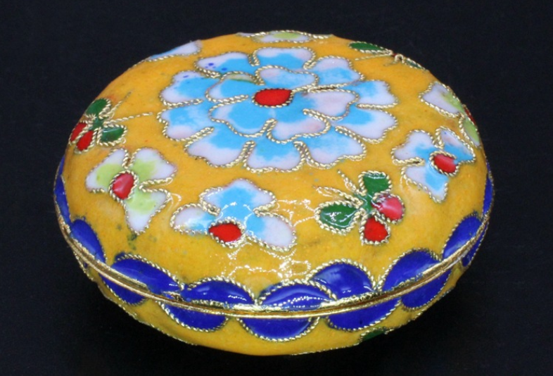 Imperial Peking Cloisonné Jewelry Box – Handcrafted Silver Filigree & Enamel Treasure Case