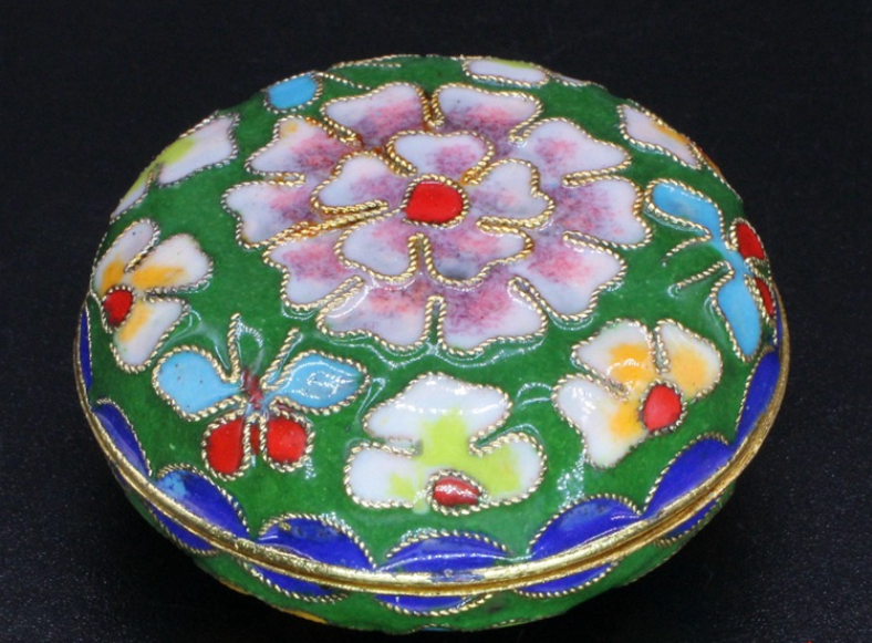 Imperial Peking Cloisonné Jewelry Box – Handcrafted Silver Filigree & Enamel Treasure Case