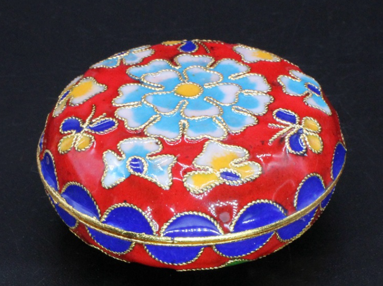 Imperial Peking Cloisonné Jewelry Box – Handcrafted Silver Filigree & Enamel Treasure Case
