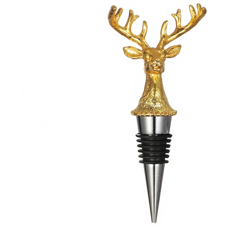 Majestic Stag Head Wine Pourer & Stopper Set – Zinc Alloy & Stainless Steel