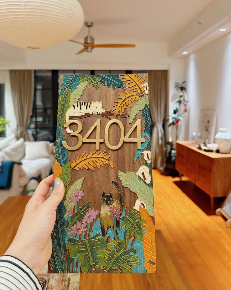Cloisonné Enamel House Number Kit – Artisan Tropical Jungle DIY Craft Set