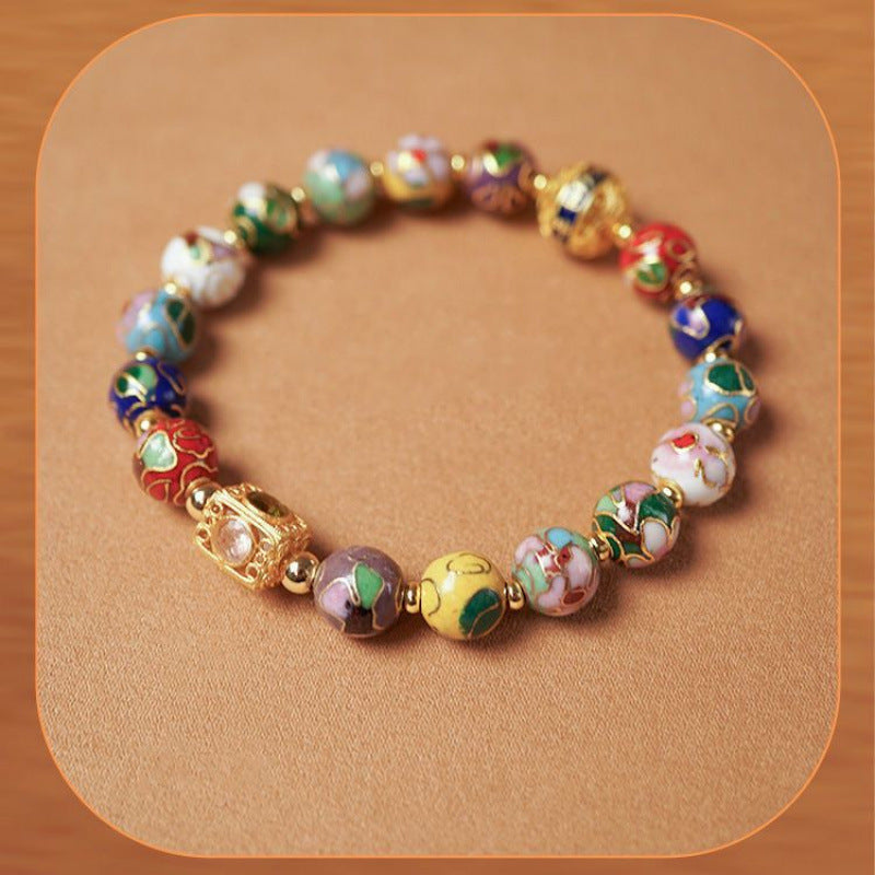 Imperial Palace Cloisonné Floral Bracelet – Blessing & Prosperity Elegance