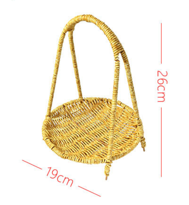 Premium Rattan Tiered Serving Basket - Stackable 1/2/3-Layer Food Carrier