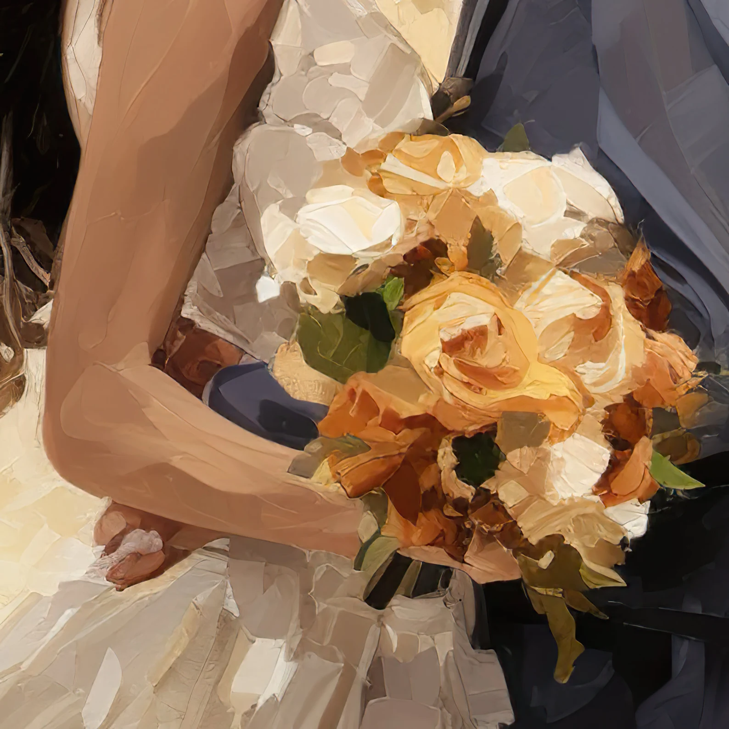 Commission Hand Painted Wedding Oil Painting from Photo, Custom Portrait on Canvas, Turn Photo into Art Personalized Gifts