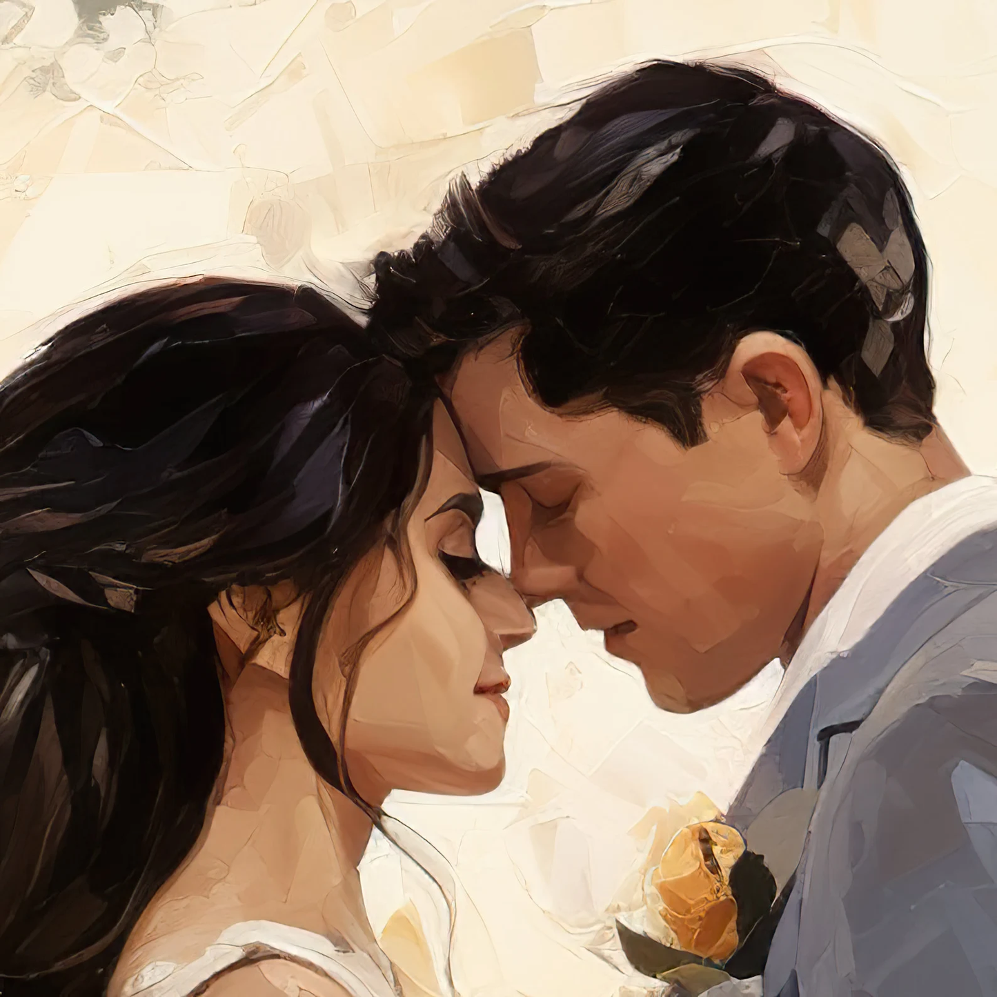 Commission Hand Painted Wedding Oil Painting from Photo, Custom Portrait on Canvas, Turn Photo into Art Personalized Gifts