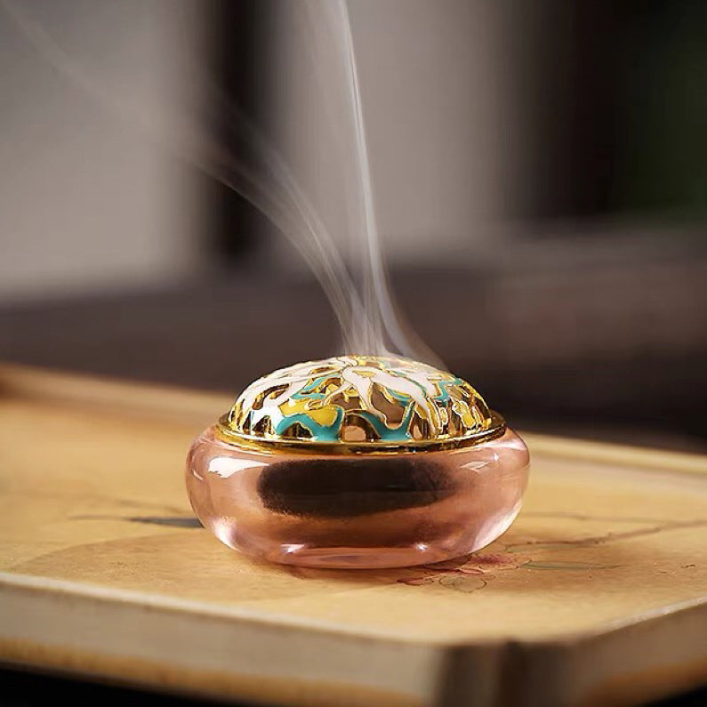 Mini Nine-Tailed Fox Enamel Incense Burner – Handcrafted Zen Decor