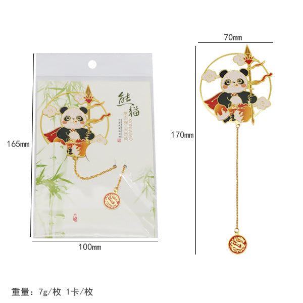 Imperial Panda Opera Bookmark - 2"x7.4" Collectible Metal Reading Accessory (0.25 oz)