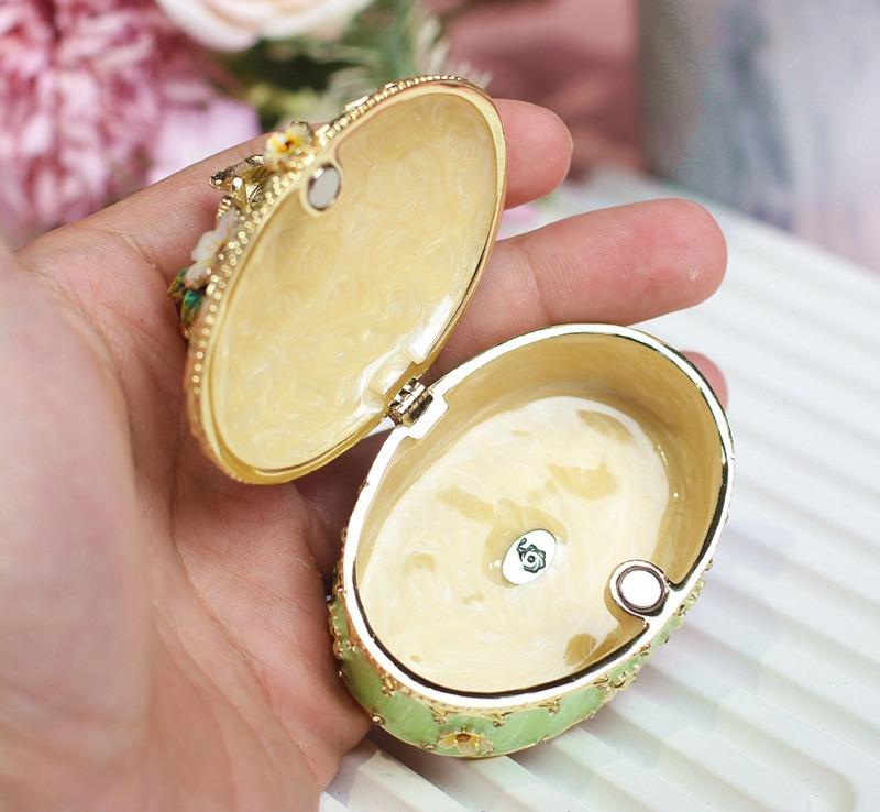 Shippo Cloisonné Cherry Blossom Trinket Box – Hand-Painted Zinc Alloy Keepsake