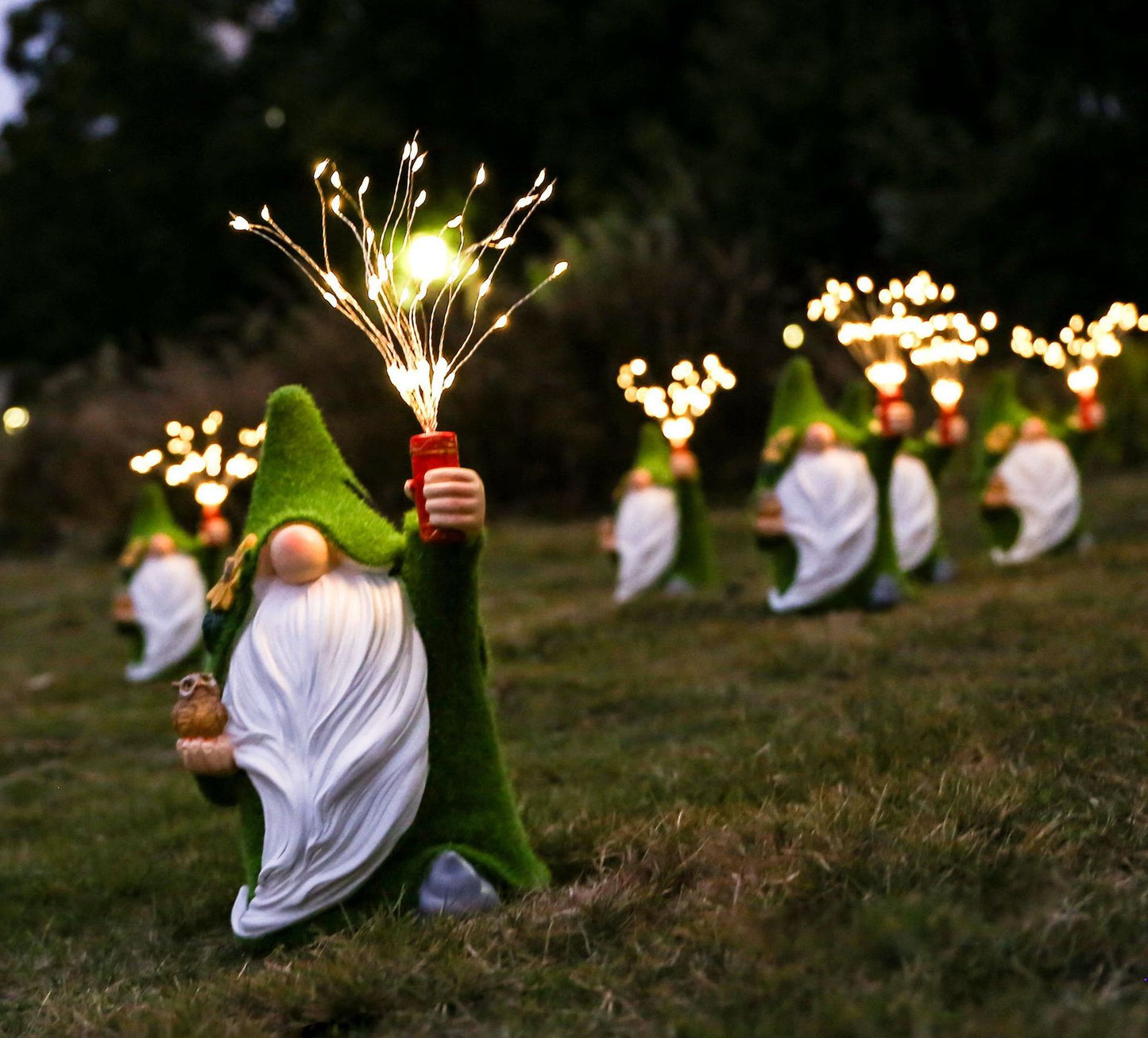 Solar-Powered Garden Gnome Light – Weatherproof Outdoor Decor with Auto-Illumination (5.75" Tall)