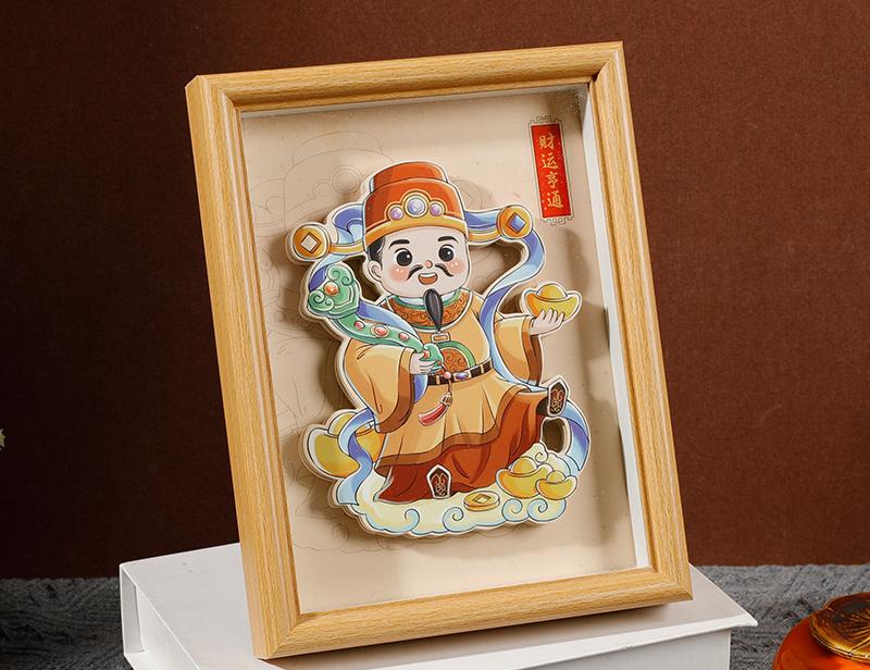 3D Chinese Auspicious Paper Art – Laser-Cut Feng Shui Wall Decor