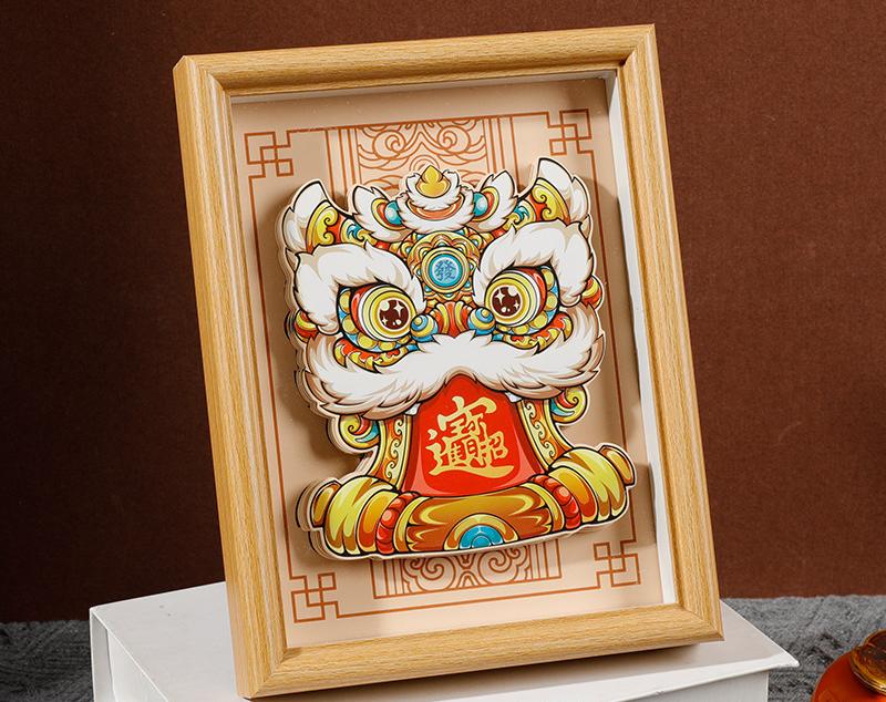 3D Chinese Auspicious Paper Art – Laser-Cut Feng Shui Wall Decor