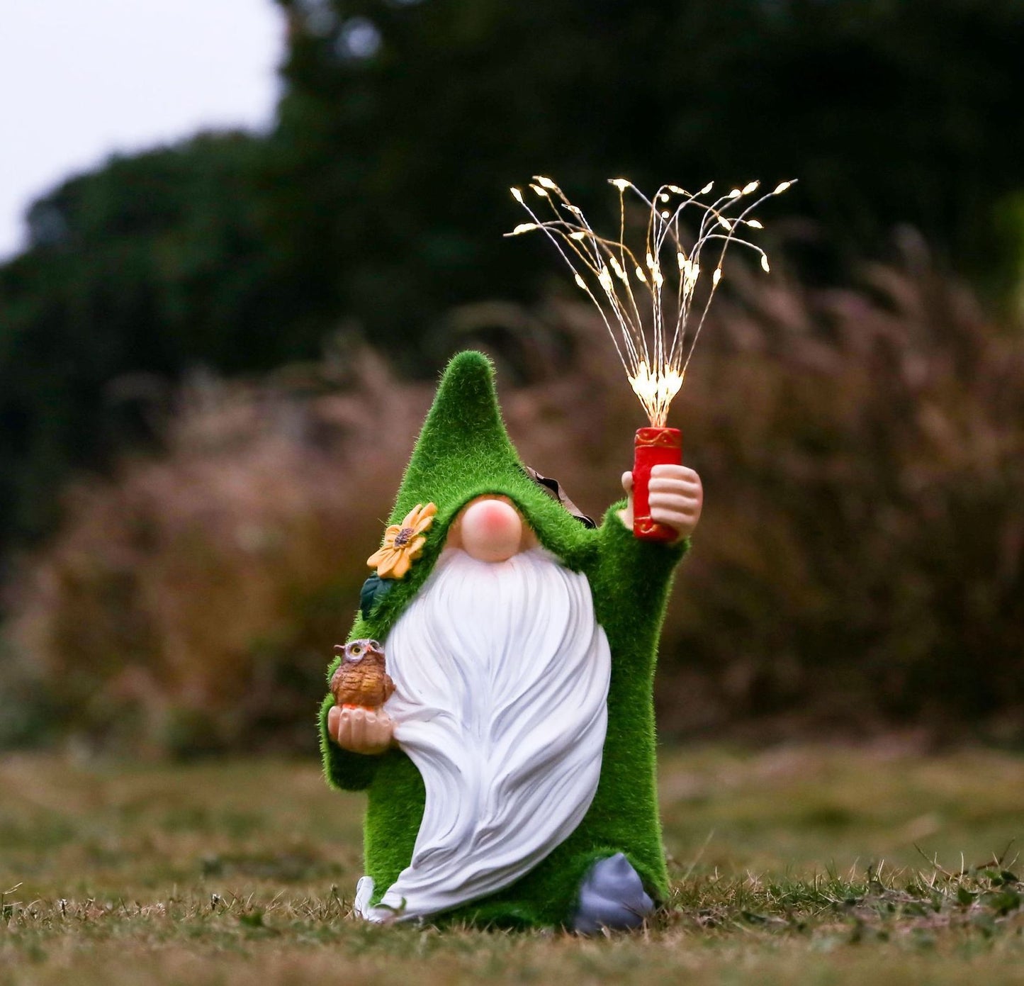 Solar-Powered Garden Gnome Light – Weatherproof Outdoor Decor with Auto-Illumination (5.75" Tall)
