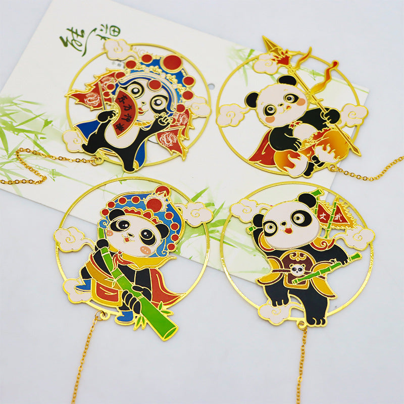 Imperial Panda Opera Bookmark - 2"x7.4" Collectible Metal Reading Accessory (0.25 oz)