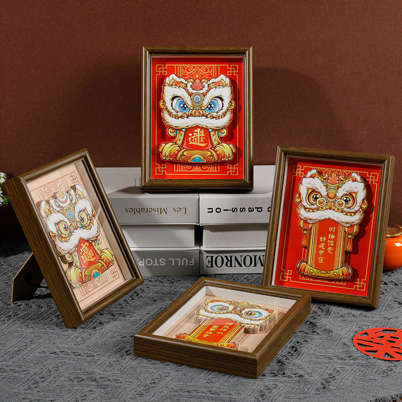 3D Chinese Auspicious Paper Art – Laser-Cut Feng Shui Wall Decor