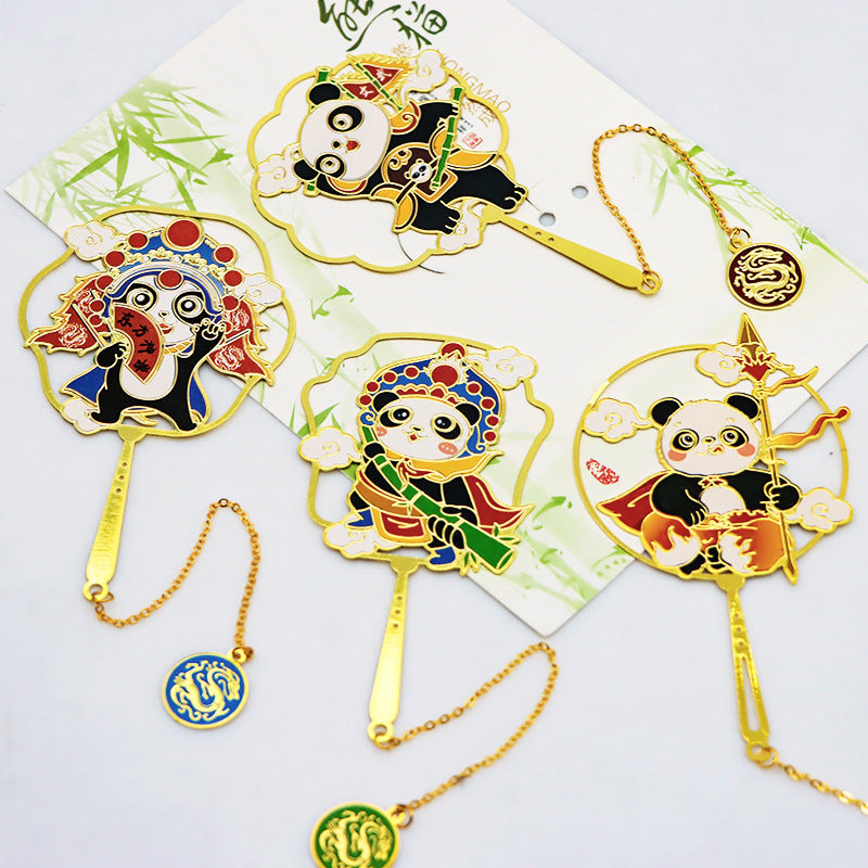 Imperial Panda Opera Bookmark - 2"x7.4" Collectible Metal Reading Accessory (0.25 oz)