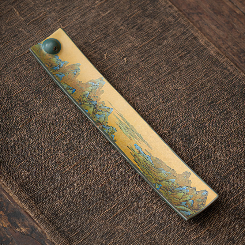 Chinese Cloisonné-Style Ceramic Incense Stick Holder – Floral & Bird Motif