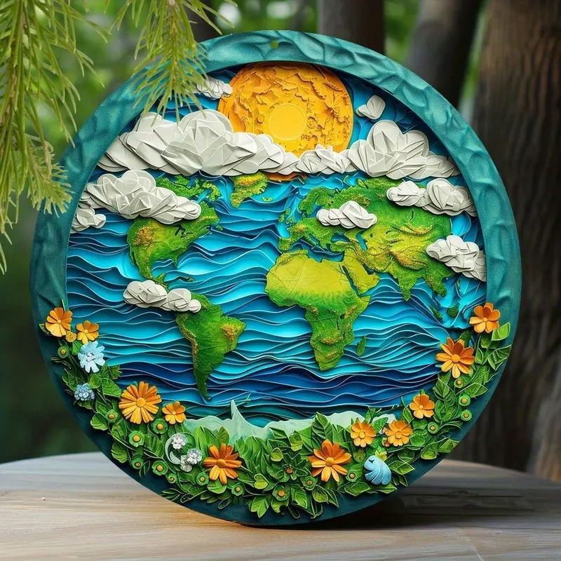 Artisan Round Wall Décor - 6" Multi-Scene Acrylic Plaques Set