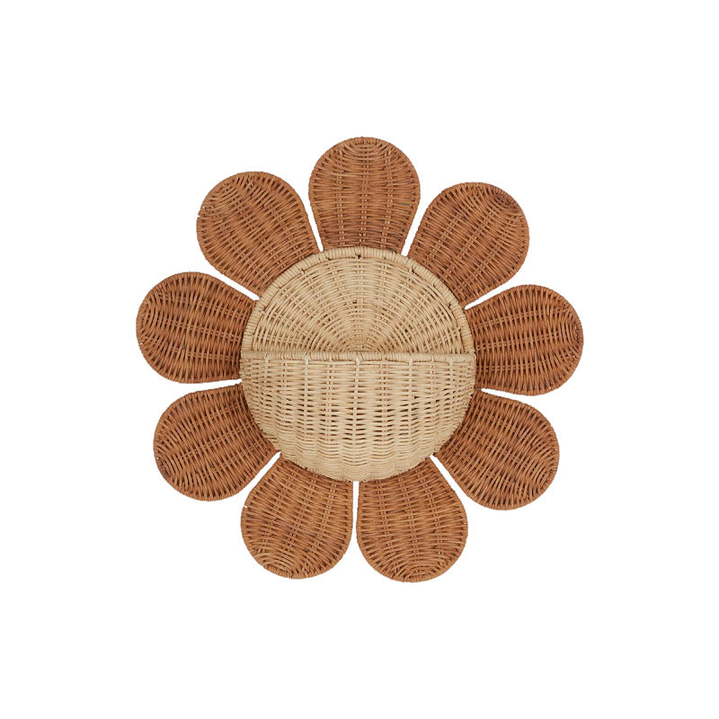 Nordic Sunflower Wall Décor - 16" Multi-Functional Woven Storage Basket (1.6 lbs)