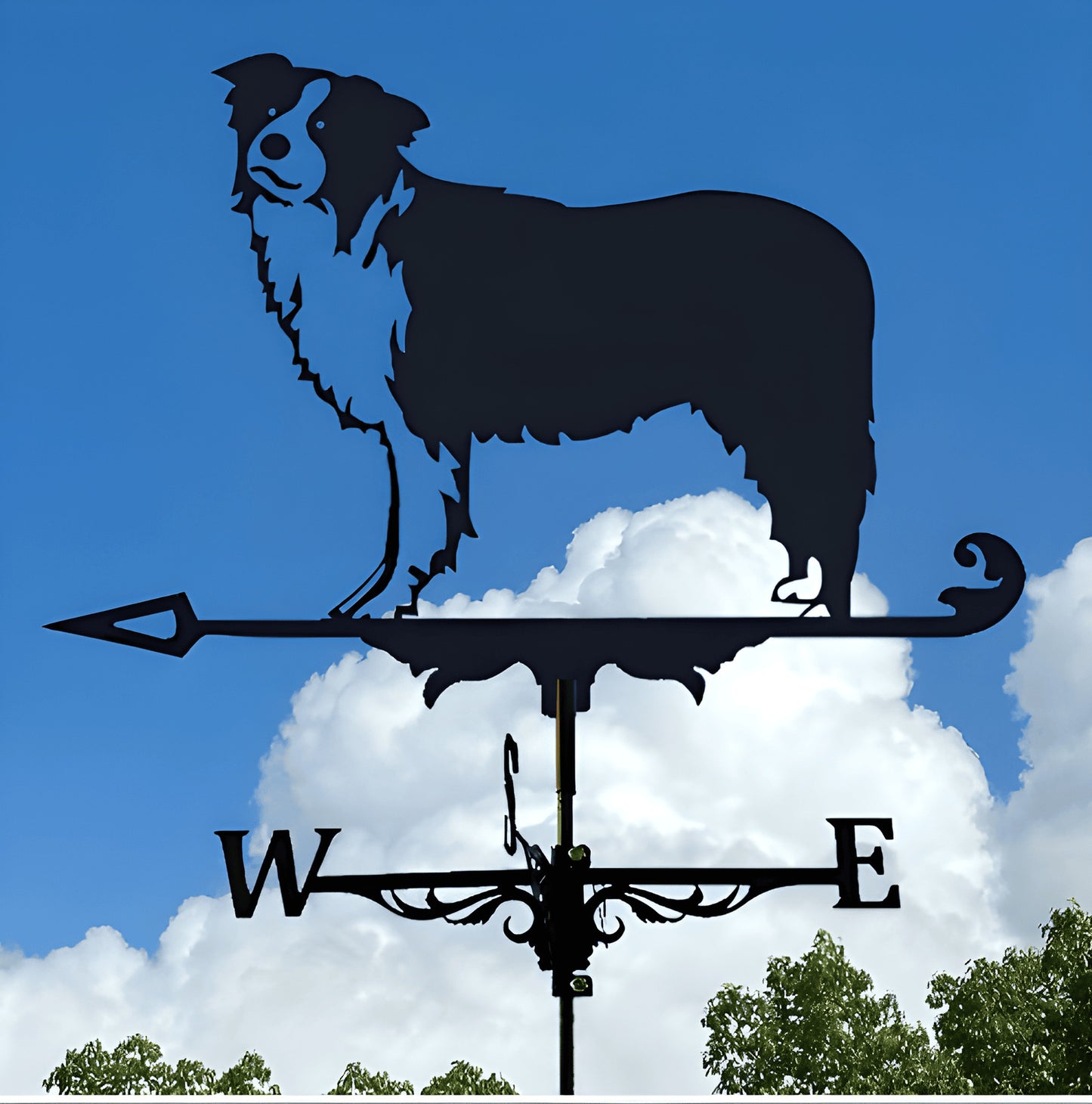 Iron Wind Vane Decorative Art – Owl & Witch Series Weather-Resistant Garden Art