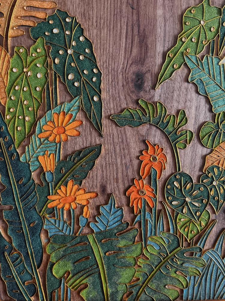 Cloisonné Enamel House Number Kit – Artisan Tropical Jungle DIY Craft Set