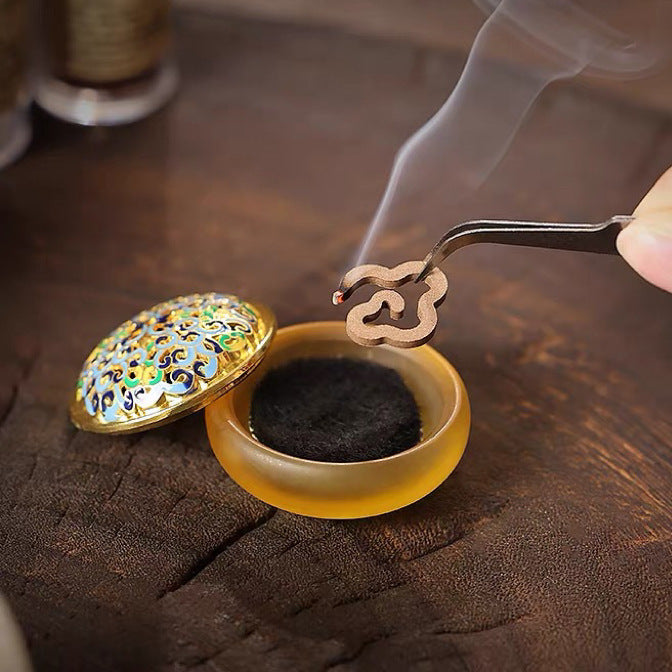 Mini Nine-Tailed Fox Enamel Incense Burner – Handcrafted Zen Decor