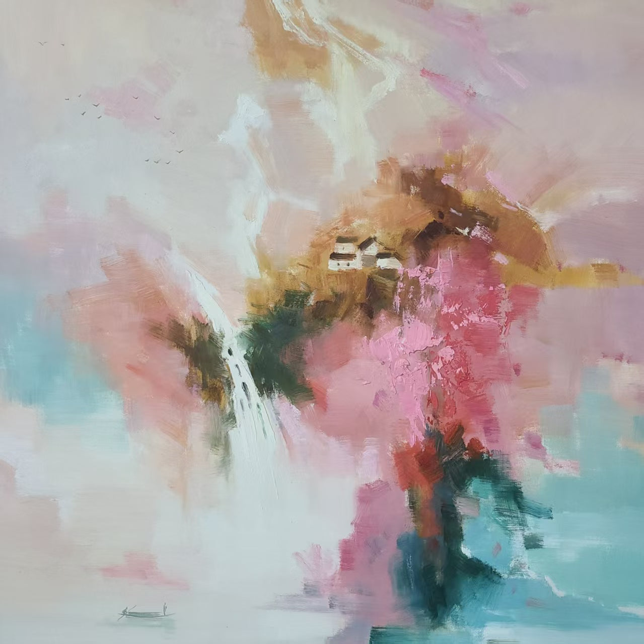 Custom ORIGINAL Abstract Oil Painting from Photo, Personalized Expressionist Art Commission, Unique Home Decor & Gift Idea