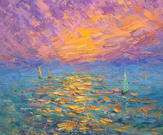 Custom Large Abstract Knife Painting from Photo – Handmade Textured Art on Canvas, Vivid Palette Knife Artwork, Personalized Modern Wall Decor
