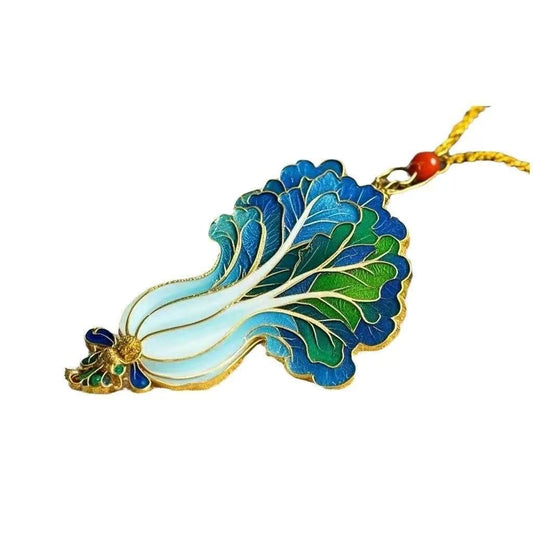 Jade-Inspired Cabbage Bookmark – Elegant & Artistic Reading Accessory