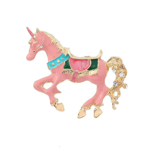 Vibrant Enamel Unicorn Brooch Pin – Whimsical & Enchanting