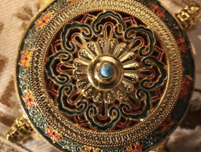 Tibetan-Style Cloisonné Incense Burner – Handcrafted Enamel Art Piece for Home & Meditation (4.2" x 2.8", 0.6 lbs)