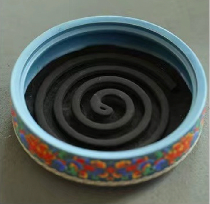 Artisan Enamel Cloisonné Incense Burner - Dual-Purpose Home Decor & Mosquito Repellent (6.1" x 3"）