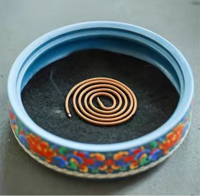 Artisan Enamel Cloisonné Incense Burner - Dual-Purpose Home Decor & Mosquito Repellent (6.1" x 3"）