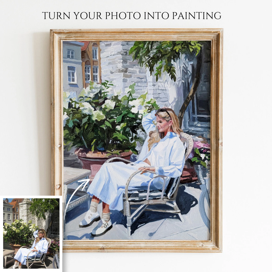 Custom ORIGINAL oil painting from photo,  Person portrait art commission painting on canvas personalized & birthday gift ideas
