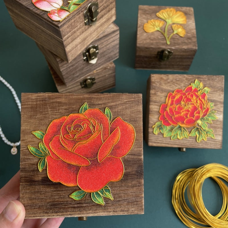 Cloisonné Filigree Enamel Jewelry Box – Handcrafted Chinese Heritage DIY Organizer