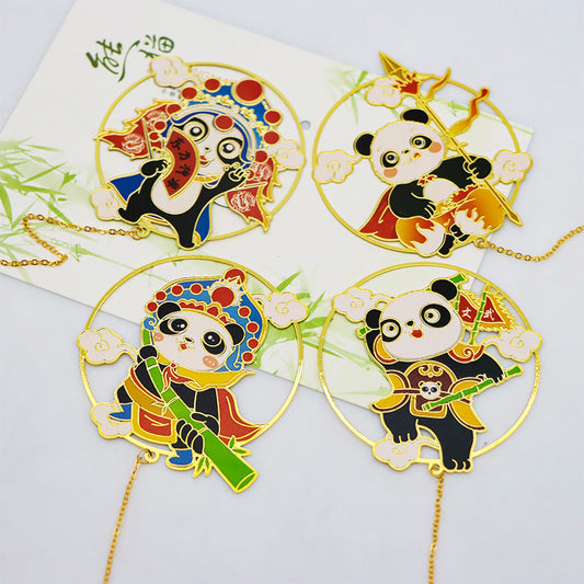 Imperial Panda Opera Bookmark - 2"x7.4" Collectible Metal Reading Accessory (0.25 oz)