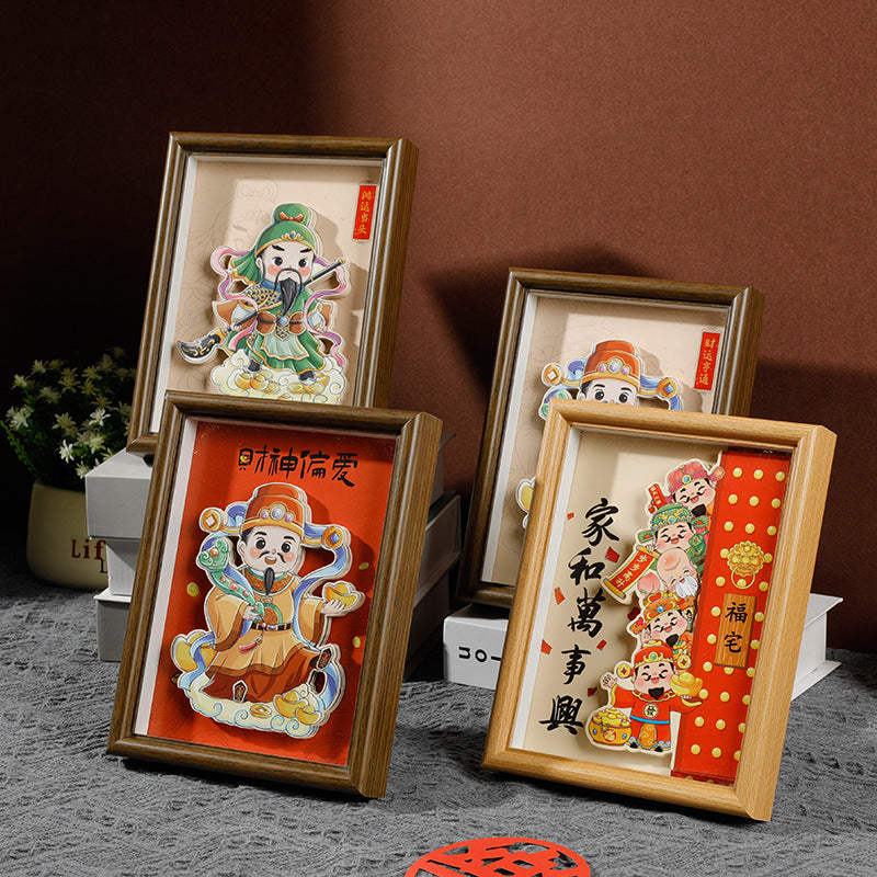 3D Chinese Auspicious Paper Art – Laser-Cut Feng Shui Wall Decor