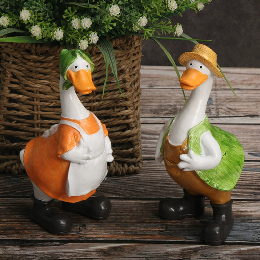 Whimsical Duck Figurines – Vibrant Garden & Patio Decor