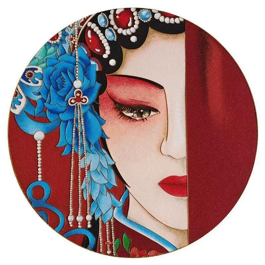 Cloisonné Filigree & Colored Sand Mosaic Wall Art – Gold Wire Enamel Opera Makeup Decorative Painting DIY Kit