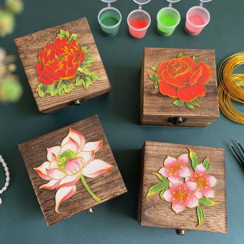 Cloisonné Filigree Enamel Jewelry Box – Handcrafted Chinese Heritage DIY Organizer